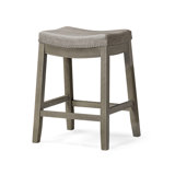 Maven Lane Sophia Wooden Upholstered Backless Stool