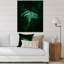 Fougère vert foncé sur fond noir I - reproduction sur toile-67388600-67388595