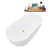 61" Streamline Soaking Freestanding Tub and Tray With Drain-101681105