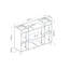 Armoire multi-usages Damiyan, blanche, 47,2 x 34,8 x 13,8 pouces | 100% panneau de particules enduit de mélamine, épaisseur: 0,7 pouce | Conception élégante, solution de rangement durable et polyvalente pour la maison ou le bureau-109343709