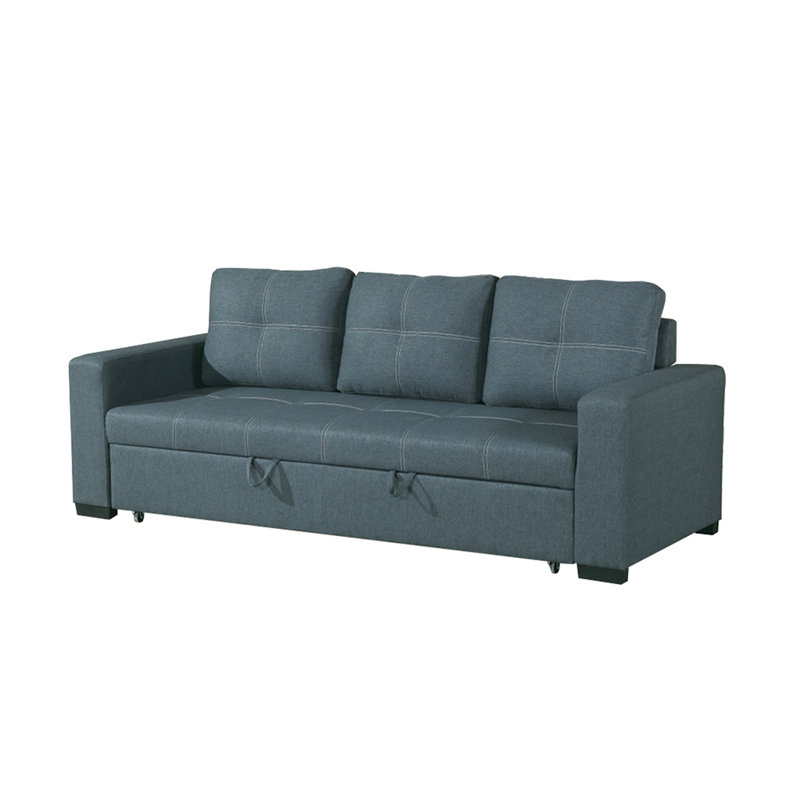 3 Seats Polyfiber Convertible Sleeper Sofa