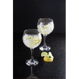 Set of 6 Luxury Gin Balloon Glass 650ml 65cl Stemmed Cocktail Gin Tonic  Glasses