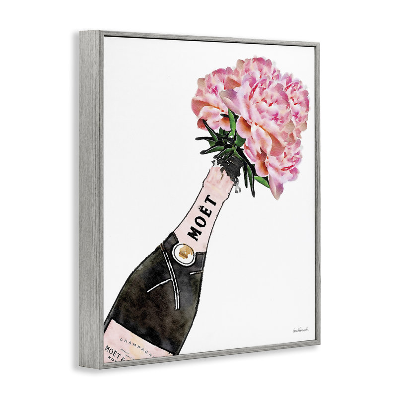 «Pink Champagne Bouquet», estampe numérique par Amanda Greenwood, Estampe numérique Farmhouse, H 30 po x l 24 po