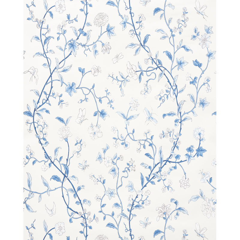 Floraison Wallpaper, Porcelain