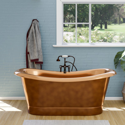 70.25'' x 31.62'' Soaking Copper Bathtub