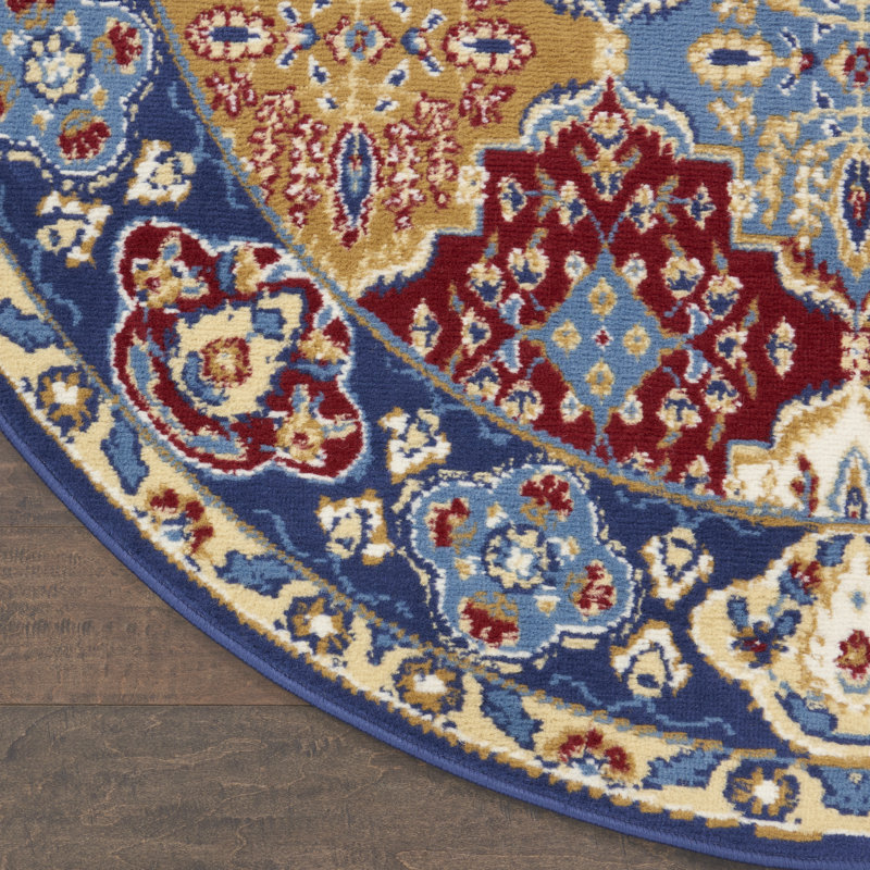 Shadell Oriental Indoor Rug, Round 5'3"
