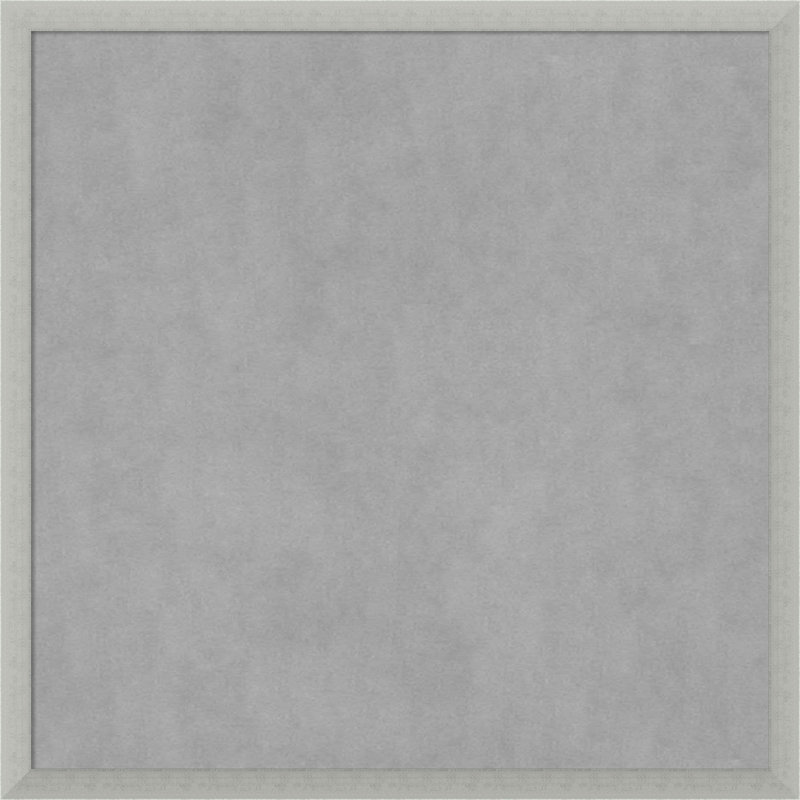 Tableau magnétique encadré feuille d'argent, H 26 po x l 26 po