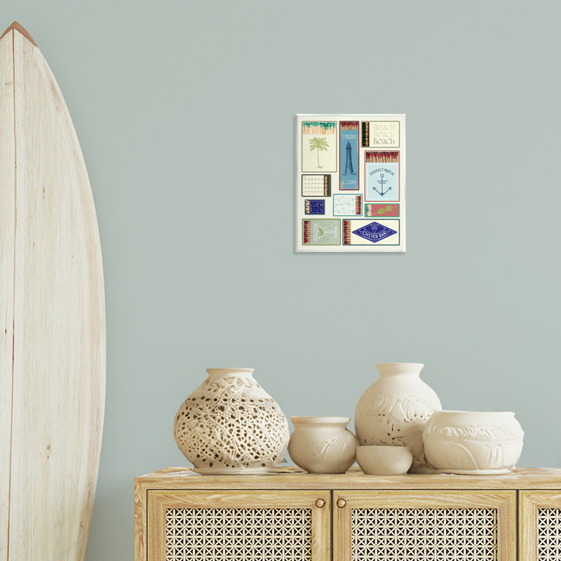 Plaque murale nautique thème matchboxes, design par Lil 'Rue