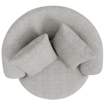 Chaise pivotante rembourrée avec coussins décoratifs Thamm