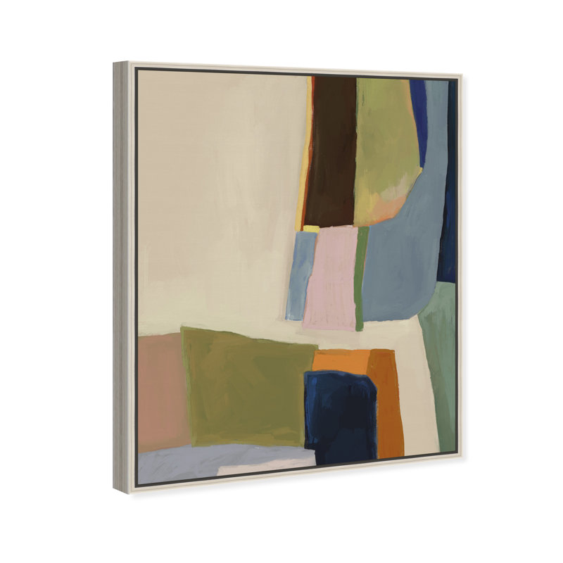 Color Puzzle Print by Oliver Gal, 21" H x 17" W, Silver Floater Frame