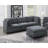 Modular Living Room Furniture Ottoman Ash Chenille Fabric 1Pc Cushion Ottoman Couch