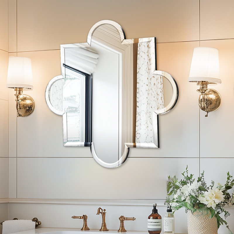 Miroir mural sans cadre en verre, H 31,5 po x l 31,5 po