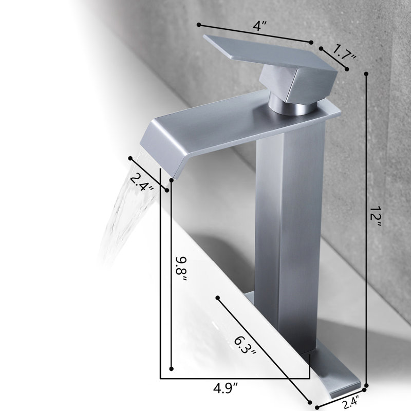 Single-Hole Single-handle Bathroom Faucet, Brushed Nickel