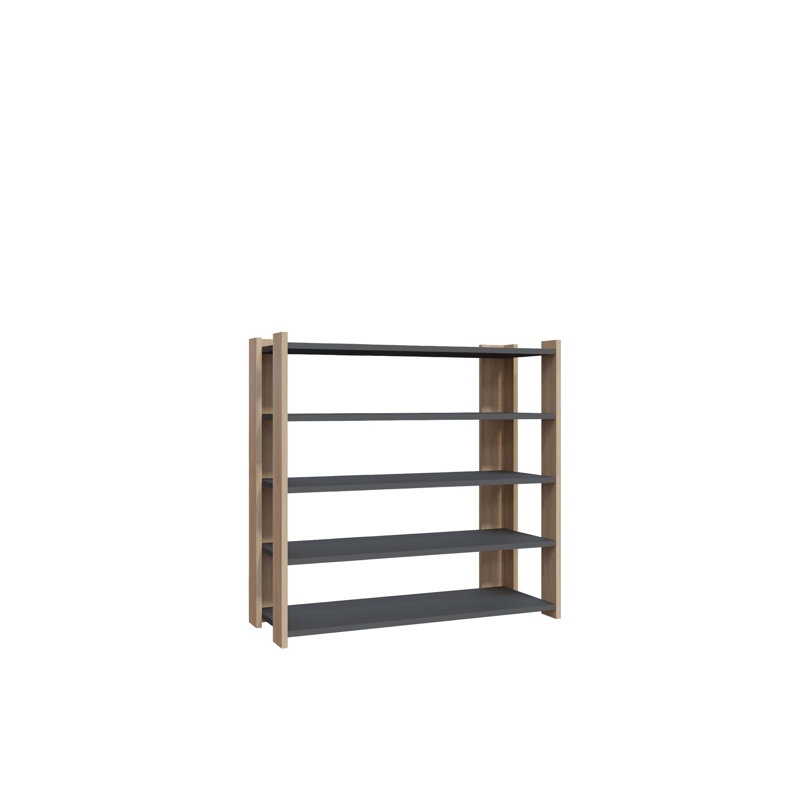 Gordon 16 Pair Shoe Rack, Oak Anthracite