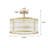 Drum Ribbed Glass Semi Flush Mount