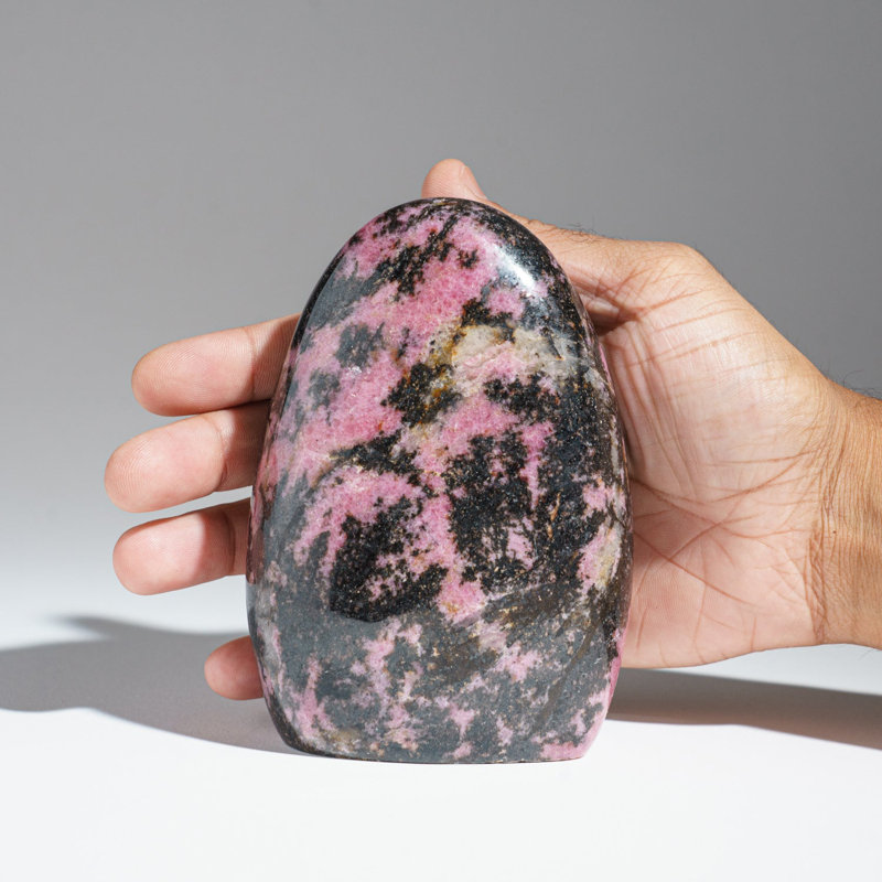 Polished Imperial Rhodonite Freeform from Madagascar (1.75 Lbs)