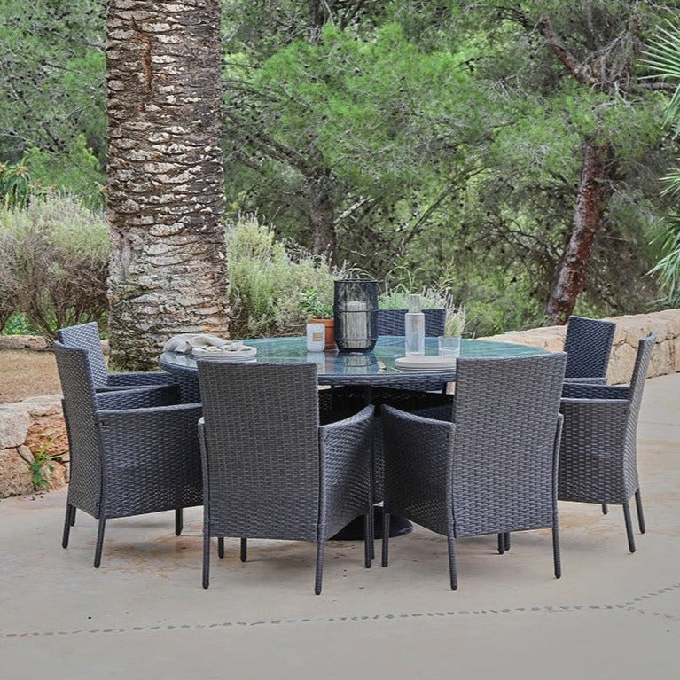 Dubose Patio Dining Set with, Black