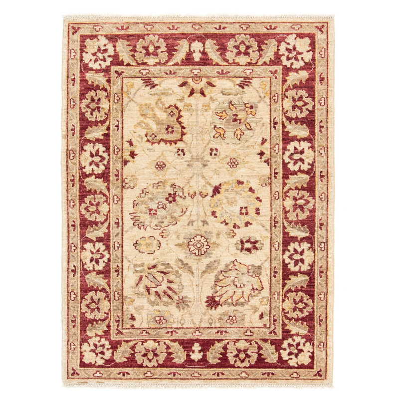 Floral Wool Hand Woven 92cm X 124cm Area Rug