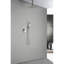 Pomme de douche à pluie 12 po à fixer au mur, nickel brossé, laiton, profondeur 59 po, largeur 12 po, hauteur 60 po, poids de 9,91 lb, fabrication laiton