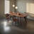 Brown Rectangular Solid Wood Dining Table-1006218108