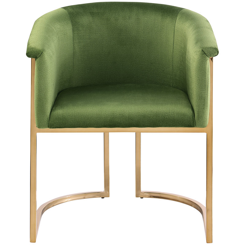 Izakeel 19'' H Velvet Upholstered Armchair, Olive Velvet
