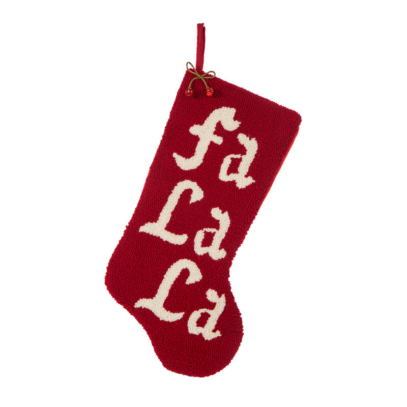 Chaussette de Noël 'Fa La La'