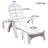 Outdoor Foldable Beach Lounger With Wheels Outdoor Chaise Lounge with Table