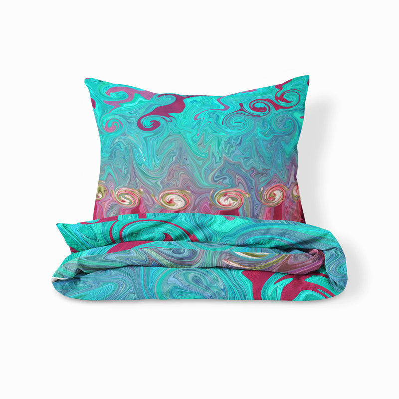 Polyester Abstract Duvet Cover, Twin Duvet Cover + 2 Shams