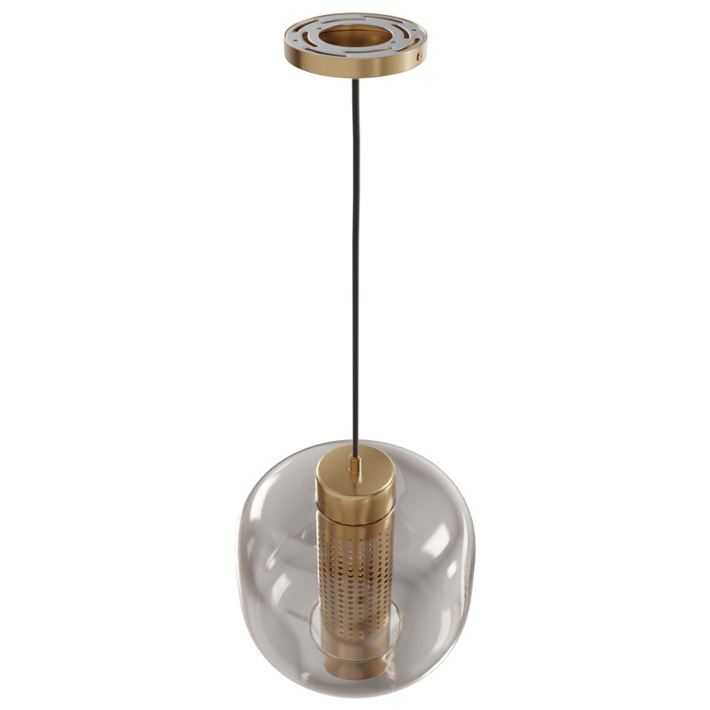 Cosmopolitan 1 Light Pendant, Aged Brass, 106" H x 9" W