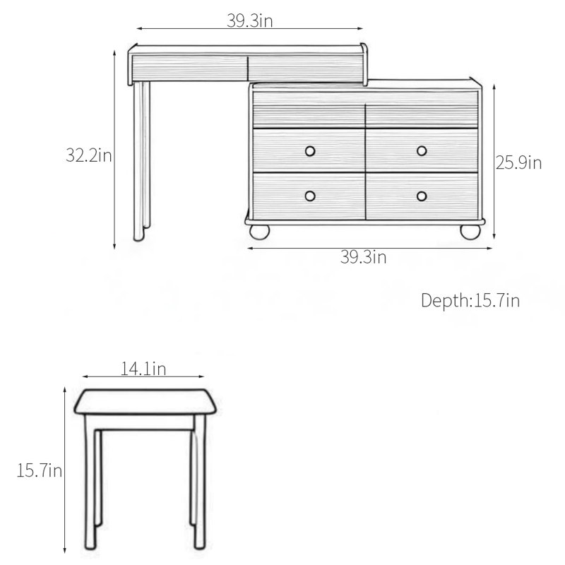 Commode rétro en bois massif