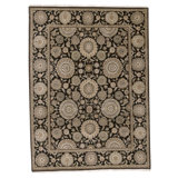 Hand Knotted Wool Oriental Area Rug in Black