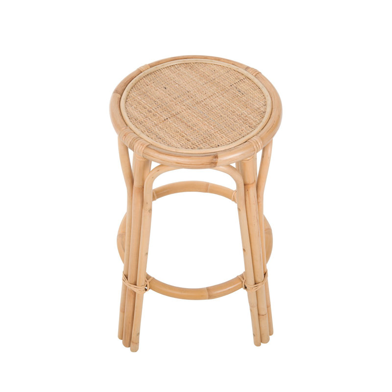 Tabouret de bar et de comptoir Rosita, Tabouret de comptoir (siège d'une hauteur de 26 p, Naturel