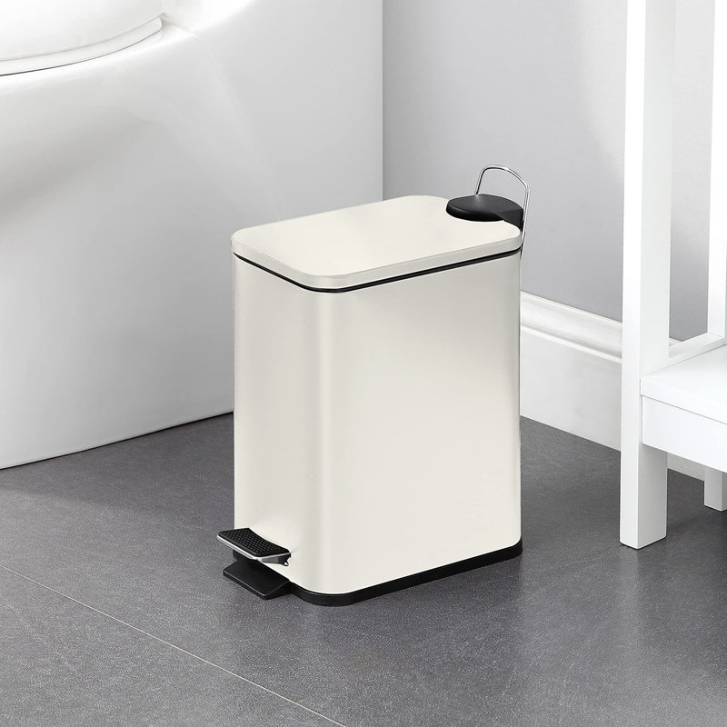 Poubelle à pédale 1,32 gallons, Blanc