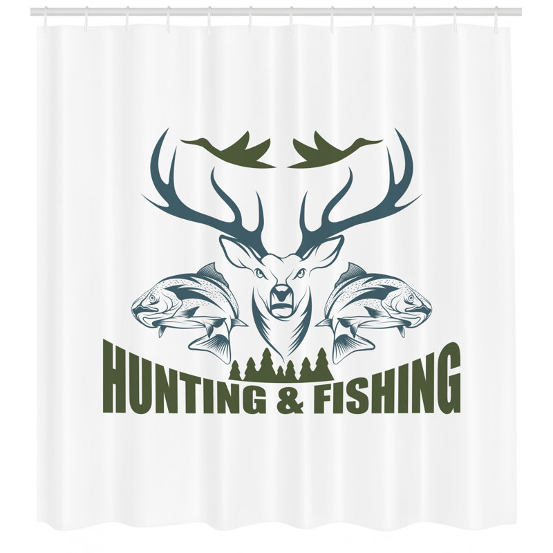 Shower Curtain with Hooks Included, 69" H x 105" W