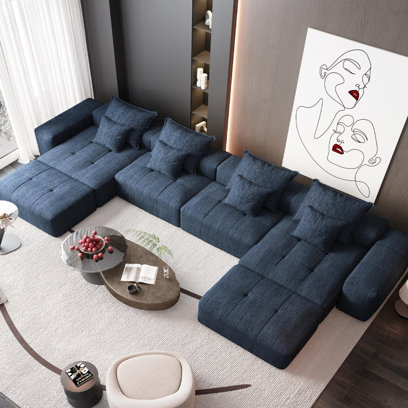 Canapé modulaire surdimensionné Modern, Blue