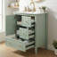 Meuble-lavabo 24 po avec lavabo, une armoire avec porte à fermeture douce, 3 tiroirs à fermeture douce, poignées en métal rétro