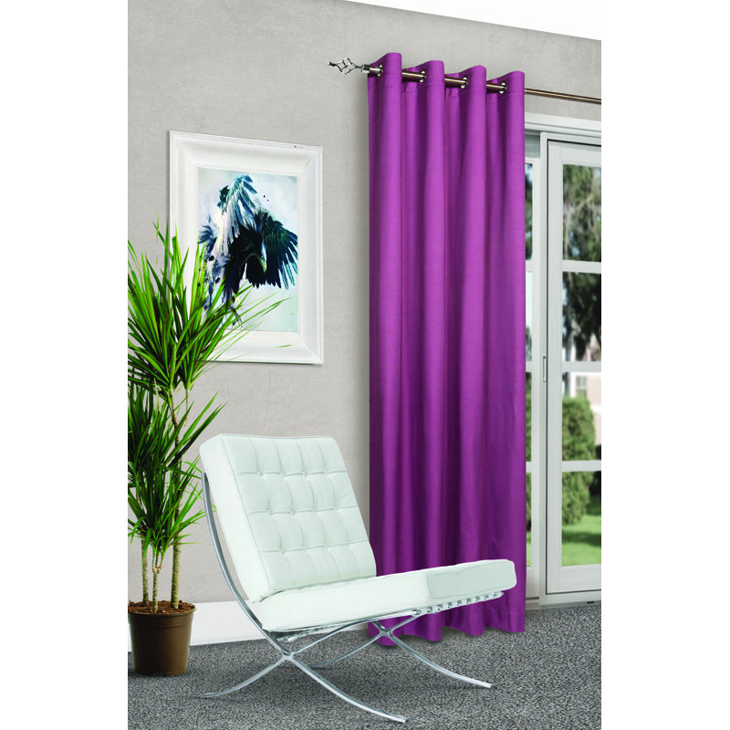  Marnell Polyester Room Darkening Curtain Pair(Set of 2), Purple
