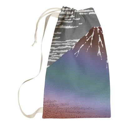 Katsushika Hokusai Fabric Laundry Bag with Handles
