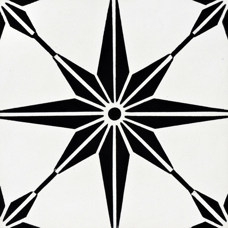 Jawhara 8" x 8" Cement Moroccan Wall & Floor Tile
