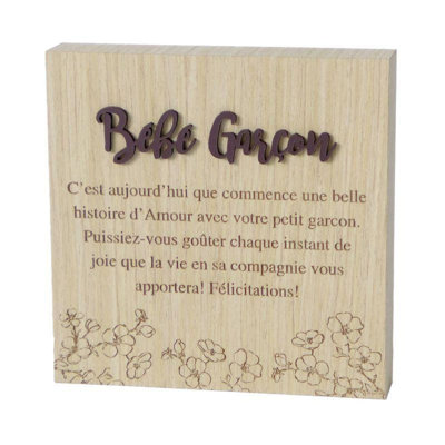 Plaque Bebe Garcon