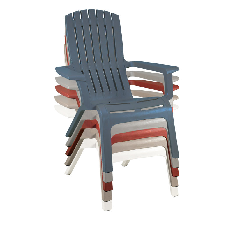 Grosfillex Westport Adirondack Chair, Gray