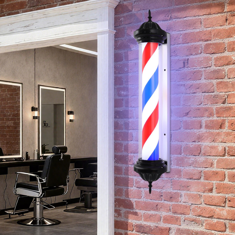 40" Rotating Barber LED Light