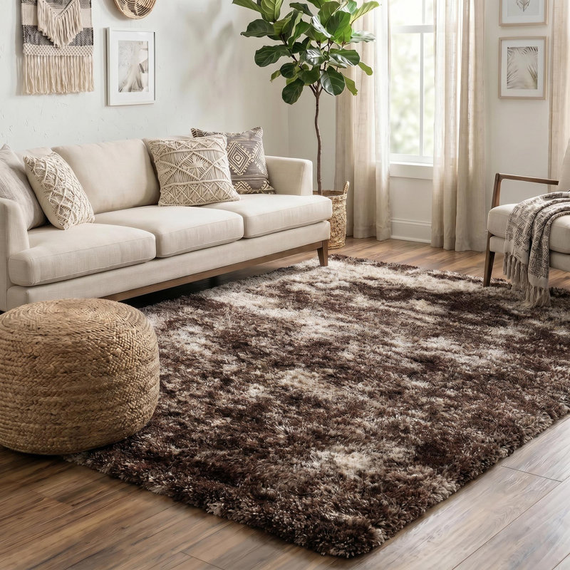 Tarbox Solid Colour Shag Area Rug, Rectangle 200 x 290cm