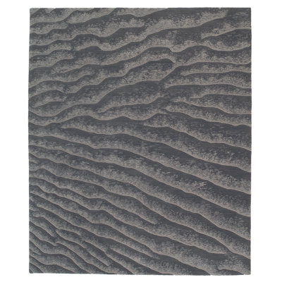 Dunes Wool Abstract Area Rug in Gray/Neutral