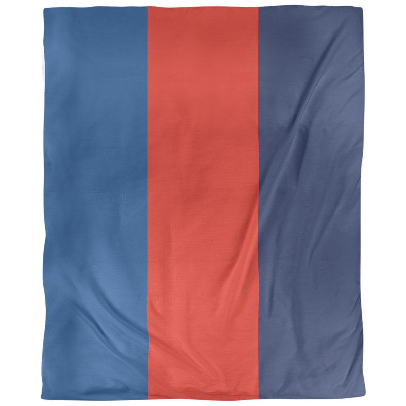 Tissu de baseball toronto, Bleu / Rouge / Bleu marine, H 36 po x l 58 po x P 1 po, Faux lin