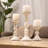 12'' Handcrafted Mango Wood Pillar Candle Holder Set – Rustic 3-Piece Set for LED Candles-767269430