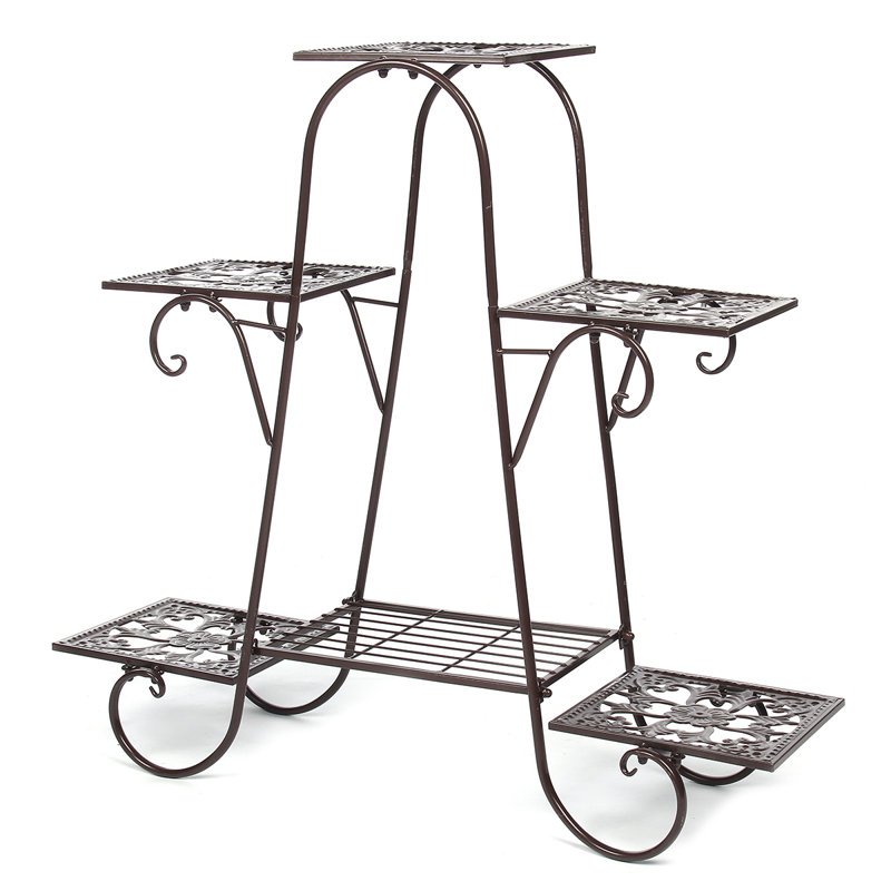 Metal Plant Stand, Brown