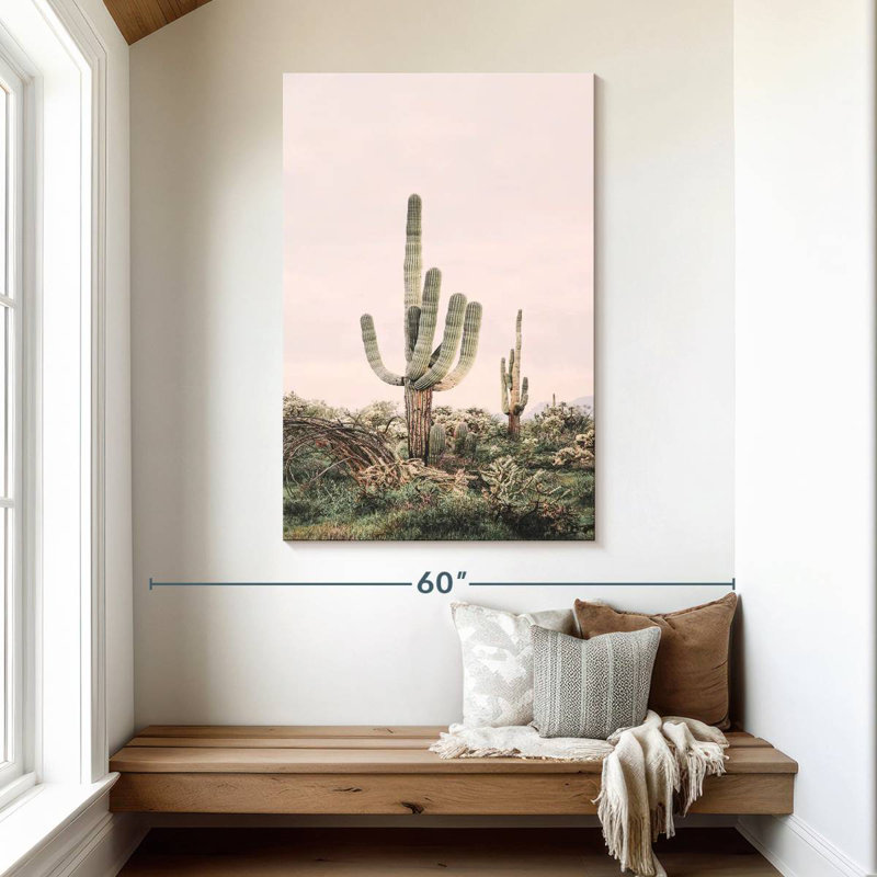 Harnek Blush Shy Cactus, 48" H x 32" W