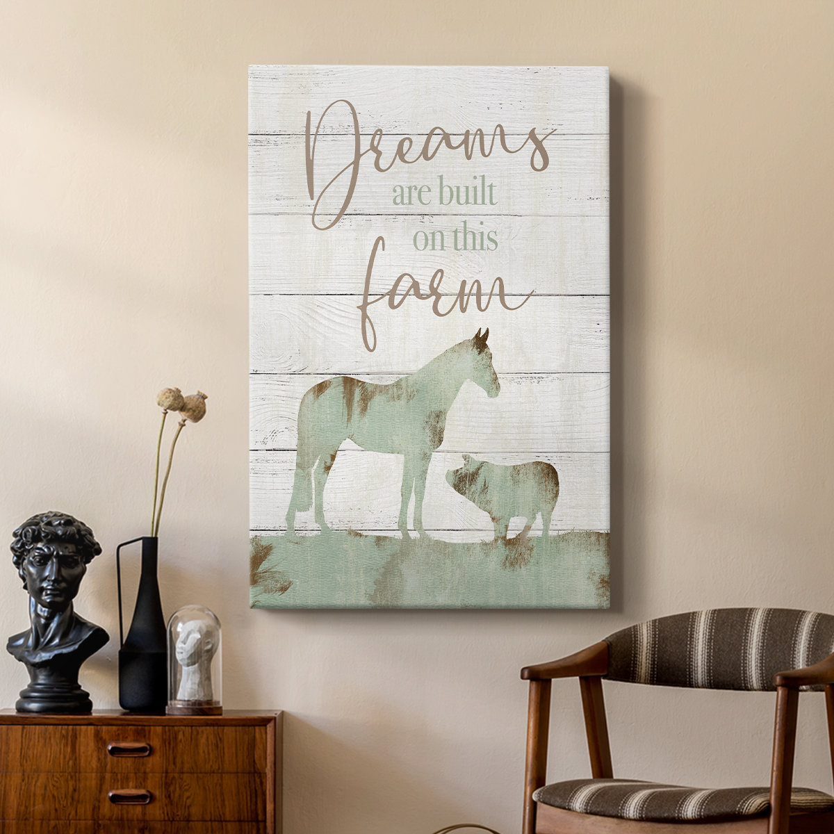 Ophelia & Co. Farmhouse Dreams -Custom Wrapped Gallery Cavas | Wayfair