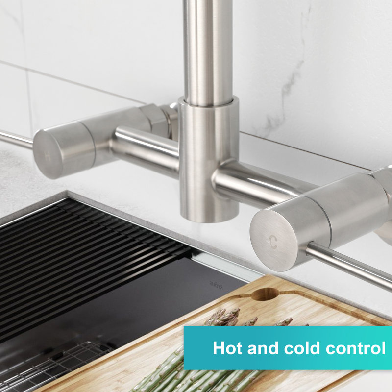 SMARTLET Pull Down Kitchen Faucet, Brushed Nickel
